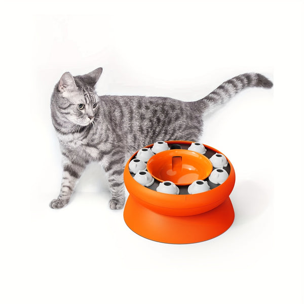 Interactive Puzzle For Cats Raised Educational Toy Slow Pet Feeder Dry Food Dispenser And Snacks