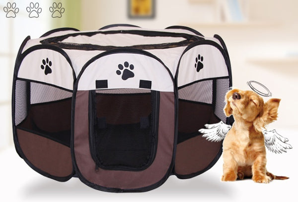 Clôture octogonale pliable rapide pour animaux de compagnie, tissu Oxford 600D, cage imperméable et attrapante pour chat, chien, cage pour animaux de compagnie