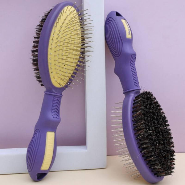 Brosse de toilettage pour chien à double face