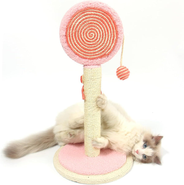 Cat Scratching Post  Cute Kittens Scratch Posts With Hanging Ball Sturdy Post Stable Base Ideal For Indoor Cats Small Large Sizes Kitty Available