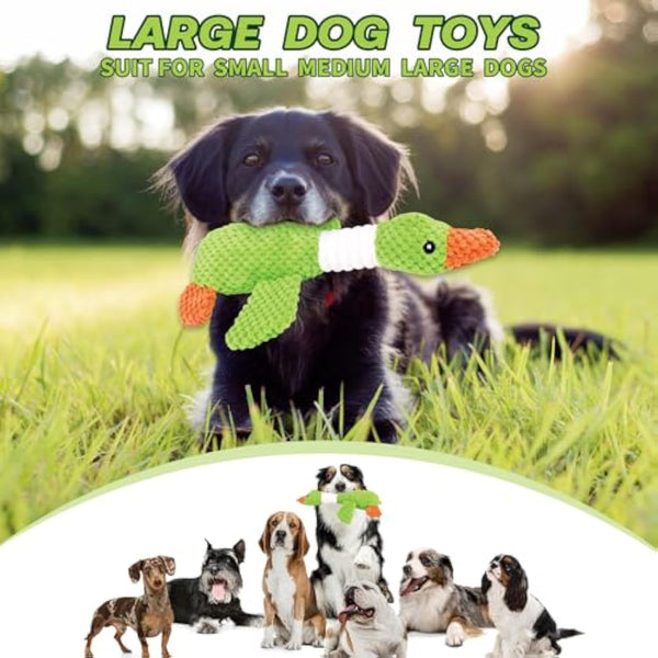 Dog Plush Toys For Large Dogs Durable Dog Squeaky Toys With Squeaker Stuffed Duck Dog Toys Dog Chew Toys For Small Medium And Large Breed Puppy Chew Toys For Teething