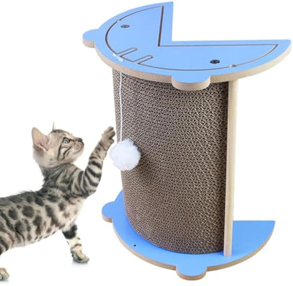 Rascador de esquina para gatos, rascador de cartón para gatos, para pared y esquina, rascador vertical para gatos con bola colgante para muebles de interior, tapete duradero y resistente al desgaste para mascotas para sofá