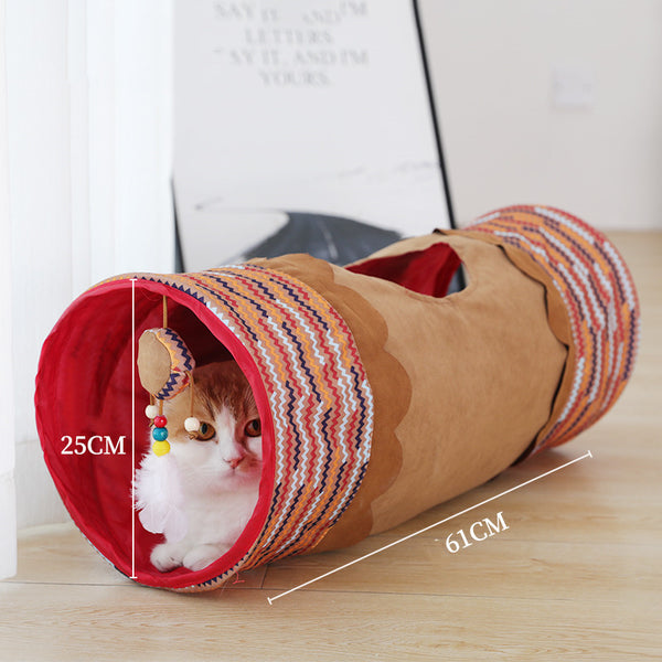 Tente pour animaux de compagnie avec trou de perçage pour jouet pour chat