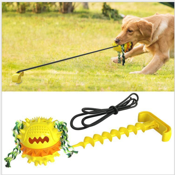 Pelota de cuerda resistente para perros, resistente a mordeduras y dentición, para exteriores