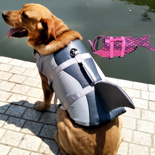 Pet Life Jacket Shark Mermaid Swimsuit