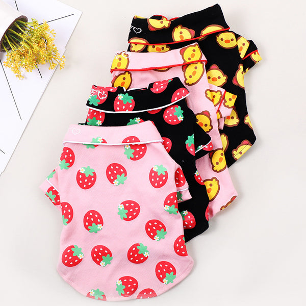 Spring And Summer Dog Clothes Cotton Home Clothes Teddy Pet Air-Conditioned Room