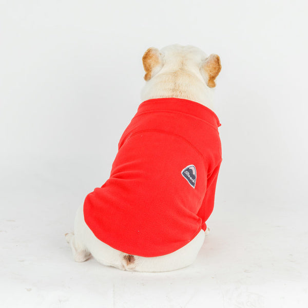 Dog Clothes Solid Color Zipper Coat