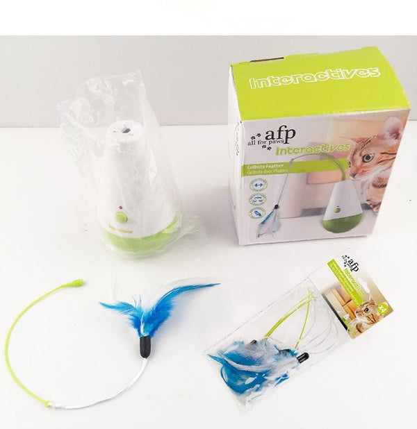 Cat Toy Tumbler Electric Feather Spiral Turn