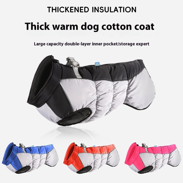 Perro grande puede almacenar ropa de invierno impermeable y reflectante para mascotas