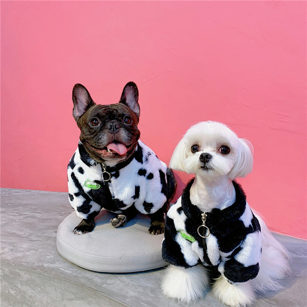 Vêtements pour animaux de compagnie de dessin animé pour chien automne et hiver manteau chaud de petite et moyenne taille