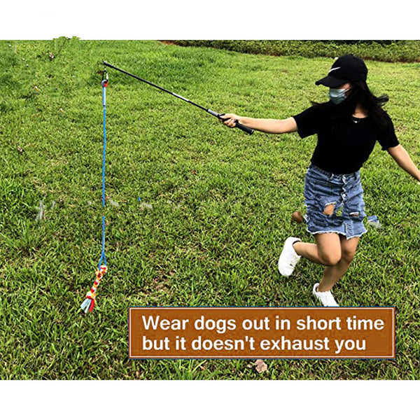 The New Pet Dog Teaser Rod Bite Pull Cotton Rope Toy Pet Interactive Training Toy