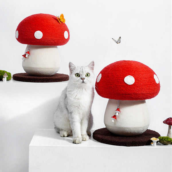 Cat Scratch Board Mushroom Red Umbrella Scratching Board Cat Toy