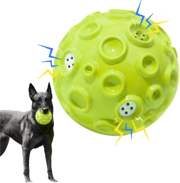 Jouet pour chien, balle pour mâcheurs agressifs, jouet interactif pour chien avec son grinçant magique, jouets à mâcher en caoutchouc élastique durable pour animaux de compagnie pour petits, moyens et grands chiens, jouet pour soulager l'anxiété