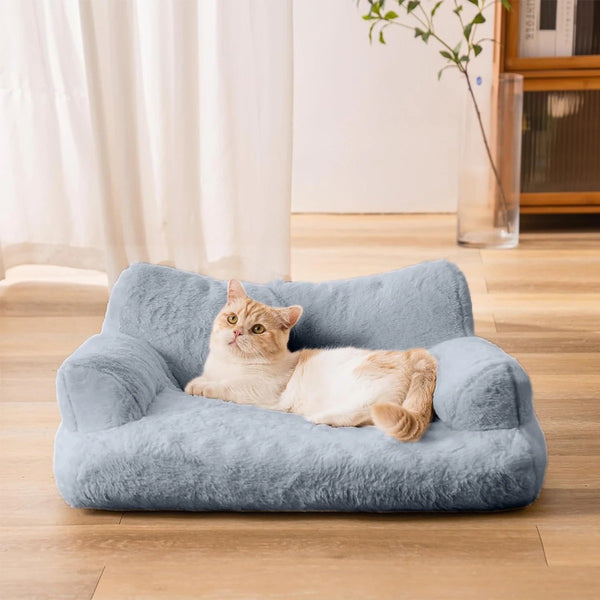 Lit pour animaux de compagnie en peluche douce - Canapé lavable pour chat pour petits animaux