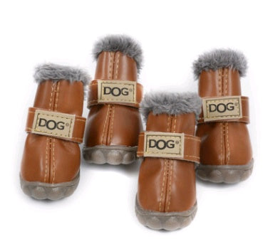 Bottes de neige épaisses pour chien pour garder au chaud les chaussures VIP d'automne et d'hiver Teddy