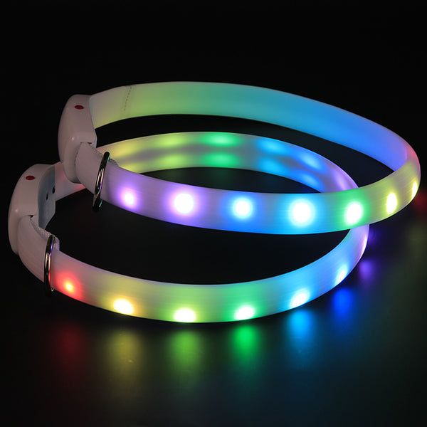 Collar luminoso para perros con luz LED para correr con caballos