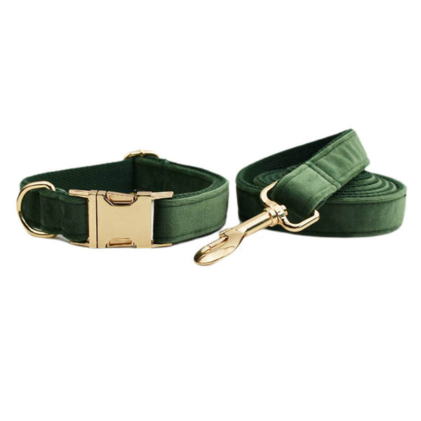 Velvet Pet Collar Traction Rope