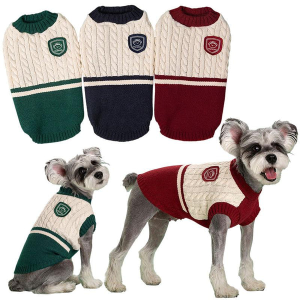 College Style Pet Sweater