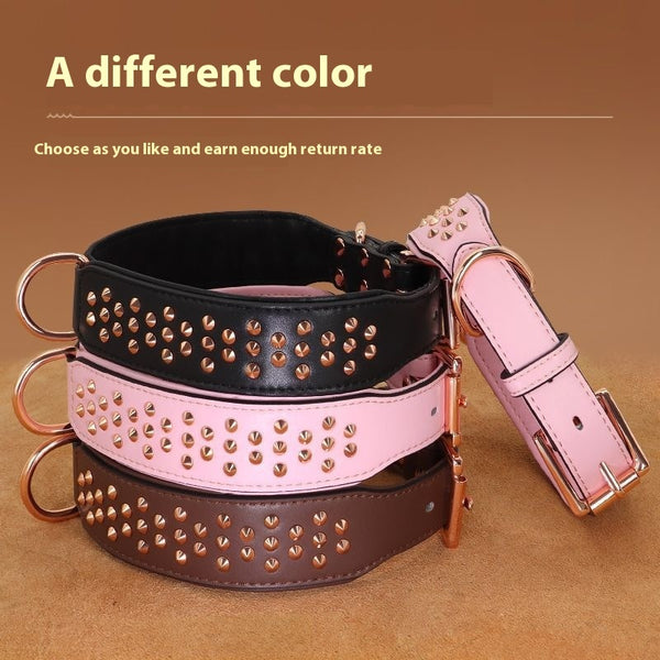 Collar antimordeduras con remaches para perros