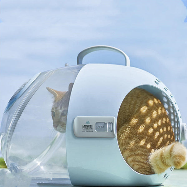 Bolsa de transporte para salidas de gatos, cápsula espacial transparente portátil