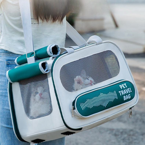 Bolsa de transporte para mascotas, bolsa de viaje plegable y suave para mascotas, bolsa de transporte para perros y gatos, aprobada por aerolíneas, bolsa de viaje plegable y suave para cachorros, bolsa de viaje para mascotas adecuada