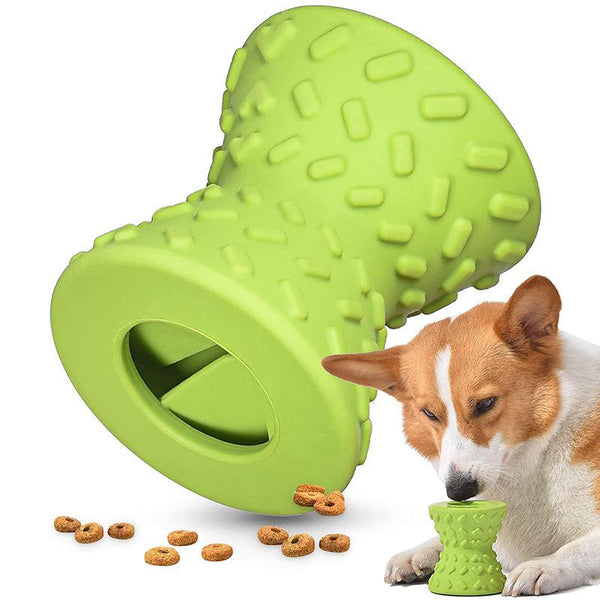 Durable Food Dispensing Chew Toy for Aggressive Chewers - Non-toxic, Natural Rubber, Treat Leaking Bone Toy for Dogs