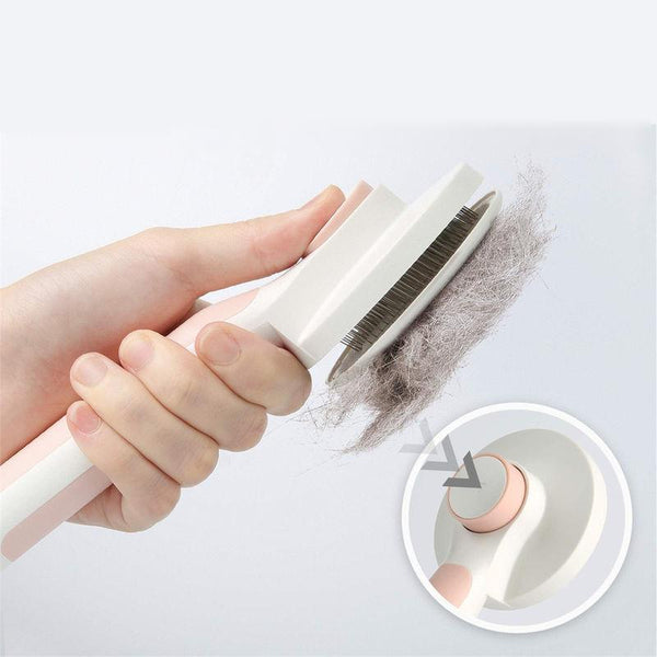 Brosse à poils de chat et peigne de toilettage pour animaux de compagnie 2 en 1