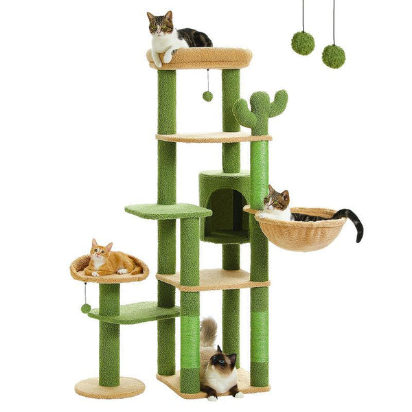 Árbol para gatos con forma de cactus de 150 cm de tamaño grande