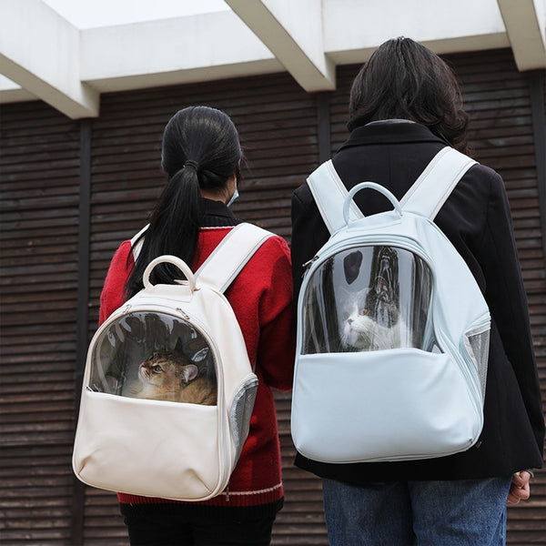 Sac à dos pour animaux de compagnie avec système de soufflage, demi-fenêtre, chauffage à température constante, sac à dos portable pour chat, sac d'astronaute