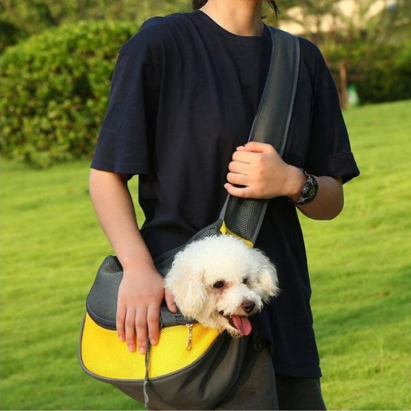 1 bolsa de mano para transportar mascotas, de malla Oxford, para viajes al aire libre, para un solo hombro, cómoda, para viajes