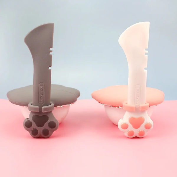 Cuillère multifonction en silicone pour animaux de compagnie et ouvre-bocal avec couvercle pour boîte de conserve pour chiens et chats