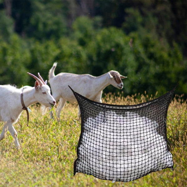 Bolsa de alimentación colgante para caballos con rejilla tejida