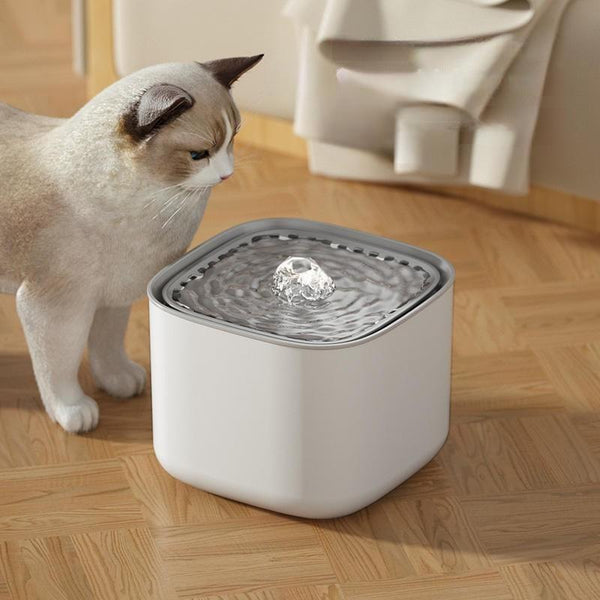 Fuente de agua eléctrica para gatos: gran capacidad de 3 l con carga USB y filtración automática