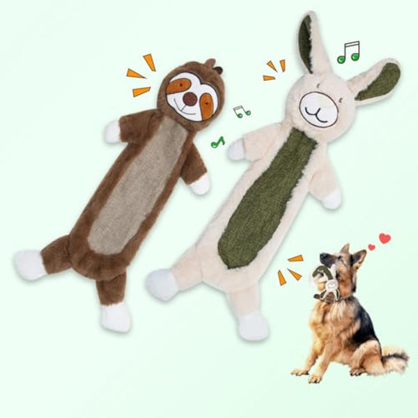 Jouets pour chiens froissés sans rembourrage, jouets couineurs en peluche incassables pour chiens qui mâchent beaucoup, jouets interactifs pour chiens de grande, moyenne et petite taille, jouets pour chiens non rembourrés pour mâcheurs agressifs