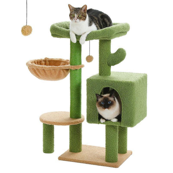 Torre de árbol para gatos con forma de cactus