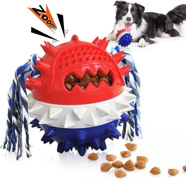 Jouets couineurs pour chiens agressifs Jouets à mâcher robustes pour chiens de grande et moyenne taille Jouet indestructible pour chiens pour les occuper Jouets pour chiens distributeurs de friandises pour l'enrichissement de l'ennui