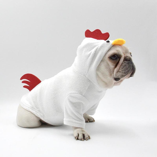 Rooster Style Dog Sweater With Hood Cute Makeover