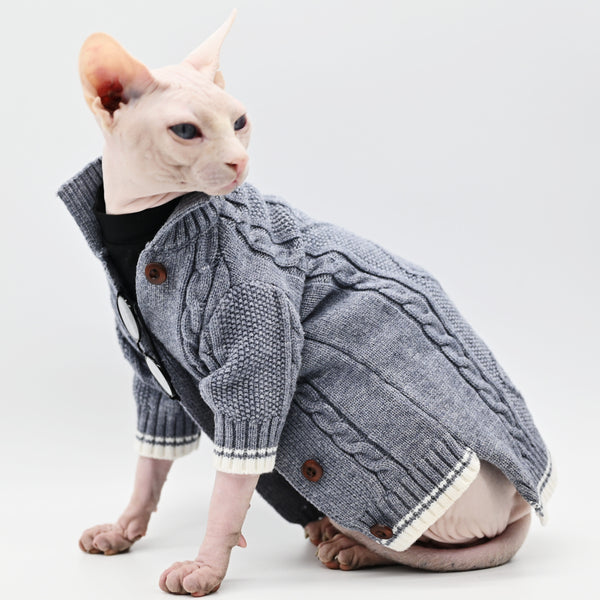 Pure Cotton Knitted Soft Fabric Hairless Cat Sweater