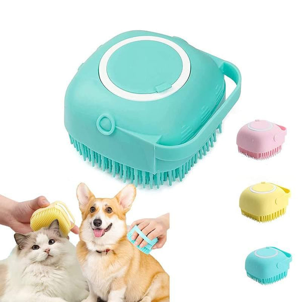 Brosse de bain en silicone pour chien