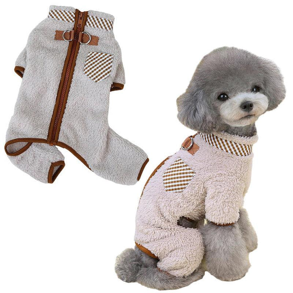 Warm Fleece Dog Jumpsuit