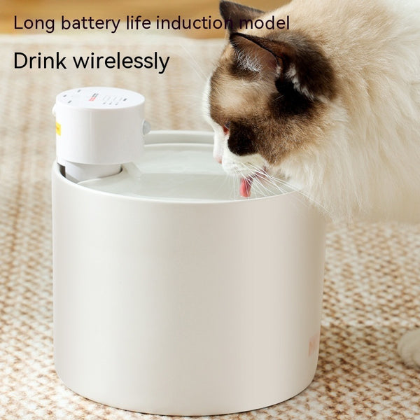 Distributeur d'eau intelligent pour chat Fontaine à eau à élément filtrant à induction à débit automatique