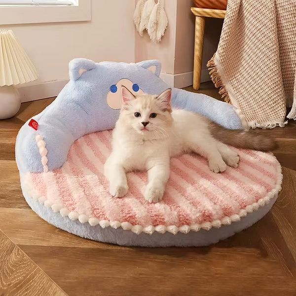 Tapis de canapé confortable en forme d'ours pour chat