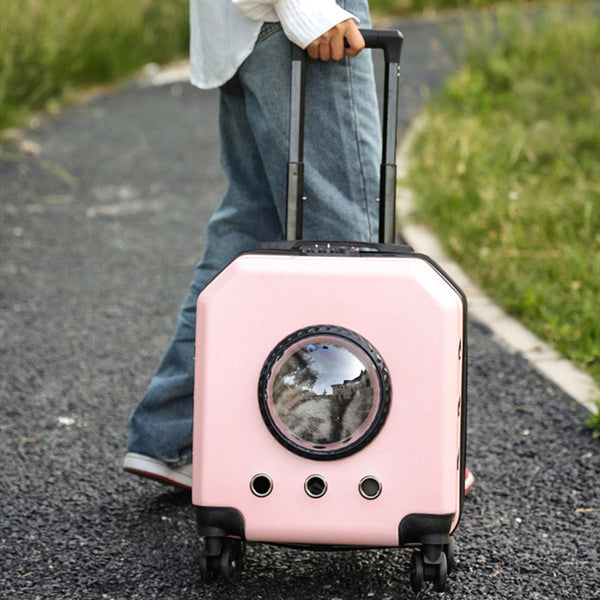 Nueva maleta con ruedas para transporte de mascotas