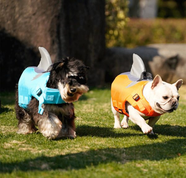 Nouveau gilet de sauvetage à aileron de requin volant pour chien, maillot de bain d'extérieur