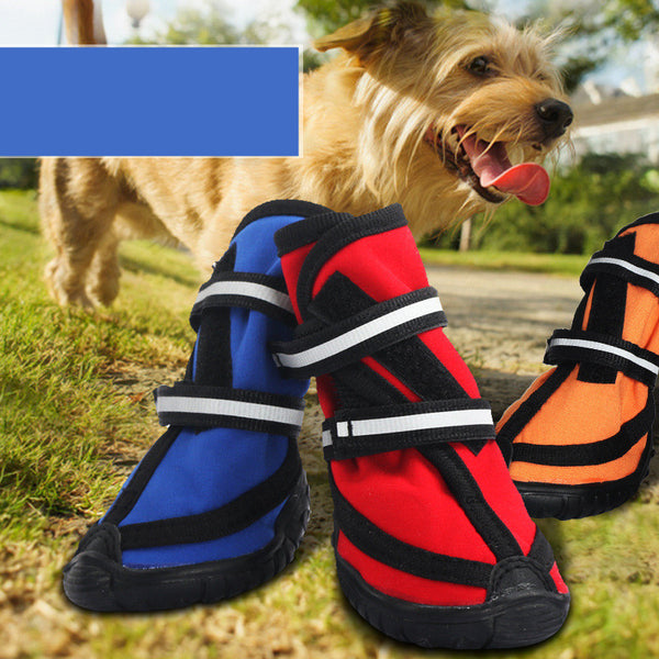 Dog Shoes Double Straps Non-slip, Wear-resistant And Waterproof