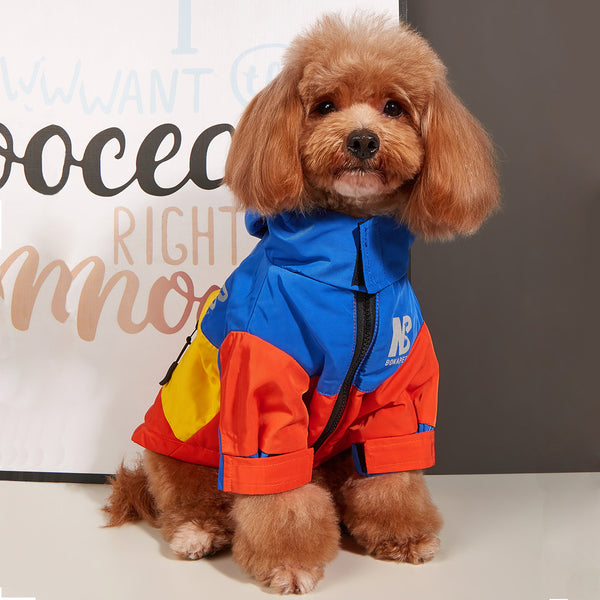 Dog Clothes Jacket Autumn And Winter Waterproof Warm Raincoat