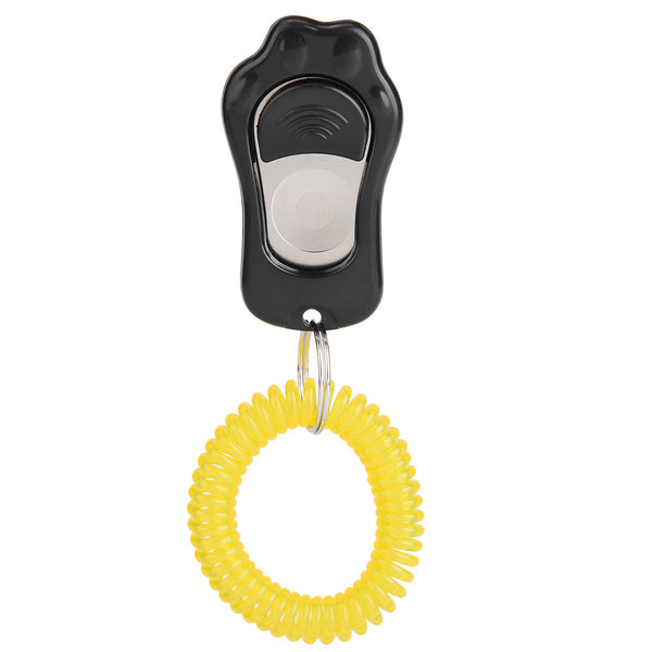 Clicker ajustable para adiestramiento de perros con control de sonido y correa para la muñeca