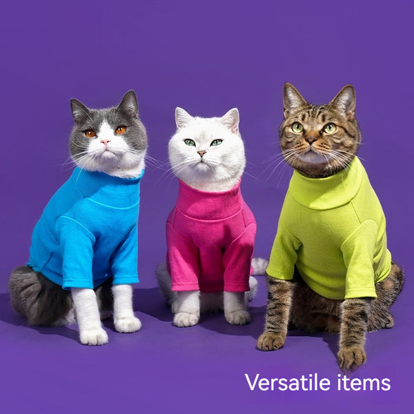 Pet Cat High Collar Warm Bottoming Shirt