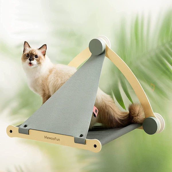 Hamac pour chat Lits suspendus pour animaux de compagnie Support de siège de fenêtre ensoleillé pour chat Étagère souple pour animaux de compagnie Sièges pouvant contenir jusqu'à 30 lb Fournitures pour chats détachables