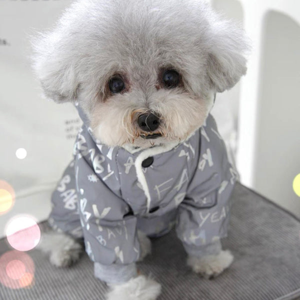 Pet Dog Autumn And Winter Clothing Cotton Clothes Four-legged Clothes